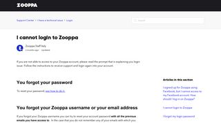 I cannot login to Zooppa – Support Center
