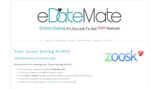 Zoosk Dating Profile Client Login — Online Dating Profile Writing ...