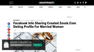 Facebook Info Sharing Created Zoosk.Com Dating Profile For Married ...