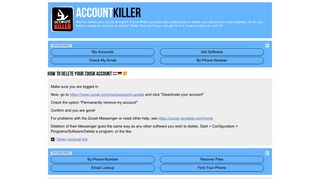 Delete your Zoosk account | accountkiller.com