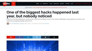 One of the biggest hacks happened last year, but nobody noticed ...