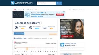Zoosk down? Current status and outage history - CurrentlyDown