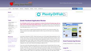Zoosk Facebook Application Review - Dating Sites Reviews