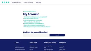 My Account | FAQ | Zopa.com