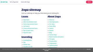 Zopa | Sitemap | Zopa.com