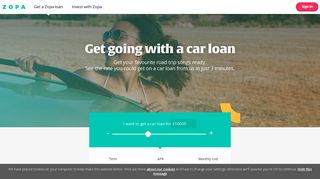 Car loans – See rates & apply online | Zopa.com