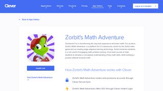Zorbit's Math Adventure - Clever application gallery | Clever