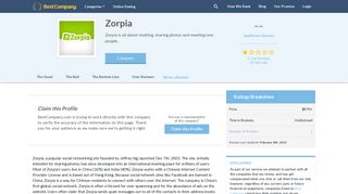 Zorpia Reviews | Online Dating Companies | Best Company