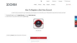 Zosi View App - How To Register a Zosi View Account - ZOSI ...