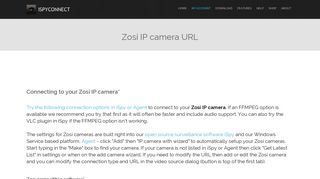 Connect to Zosi IP cameras