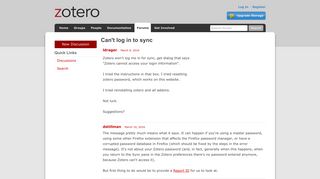 Can't log in to sync - Zotero Forums