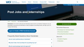 Post Jobs and Internships – UCI Division of Career Pathways