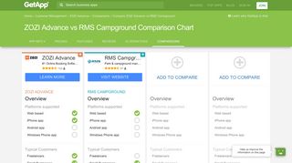 ZOZI Advance vs RMS Campground Comparison Chart of Features ...