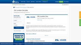Latest ZSL London Zoo jobs - UK's leading independent job site - CV ...