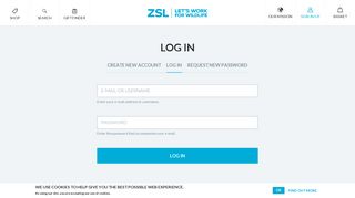 Log in | ZSL Shop