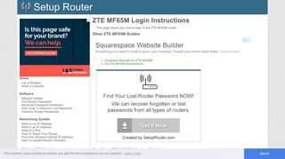 How to Login to the ZTE MF65M - SetupRouter