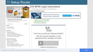 How to Login to the ZTE MF90 - SetupRouter