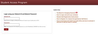 Student Access Program - Login