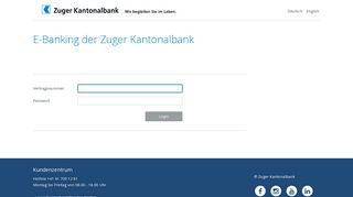 E-Banking der Zuger Kantonalbank