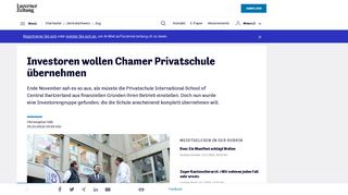 Investoren wollen Chamer Privatschule übernehmen | Luzerner Zeitung