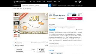 ZUI - Menus Manager - Asset Store