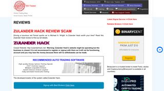 Zulander Hack register - BO Tested