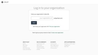 Log in to your organization - Zulip