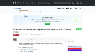 Can't create account or login on chat.zulip.org with GitHub · Issue ...