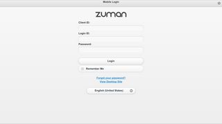 Zuman - Mobile Login