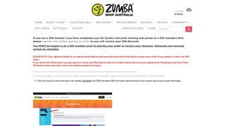 ZIN MEMBERS – ZumbaShop Australia
