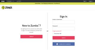 Sign In - Zumba Fitness