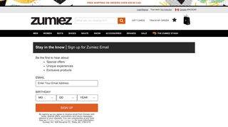 Email Sign Up | Zumiez.ca