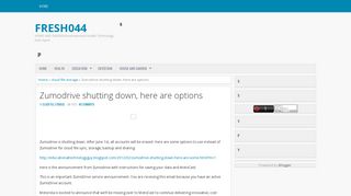 Zumodrive shutting down, here are options | FRESH044