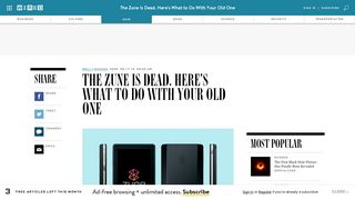 The Zune Is Dead. Here's What to Do With Your Old One | WIRED