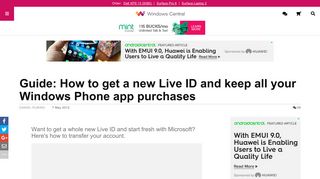 Guide: How to get a new Live ID and keep all your Windows Phone ...