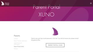 Parent Portal XUNO — Glenroy College