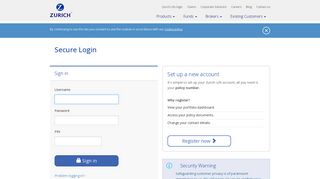 Securely sign in to your Zurich Life account - Zurich Insurance