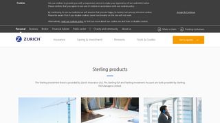 Sterling products | Savings and investments | Zurich