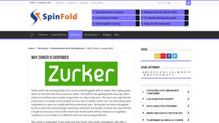 Why Zurker is suspended - Spinfold