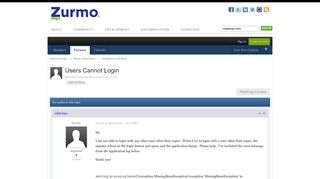 Users Cannot Login - Installation and Setup - Zurmo Forums