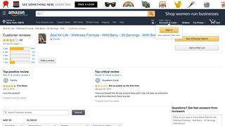 Amazon.com: Customer reviews: Zeal for Life - Wellness Formula ...