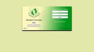 Login here - Zanzibar University