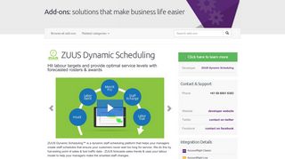 ZUUS Dynamic Scheduling | add on to your MYOB accounting software