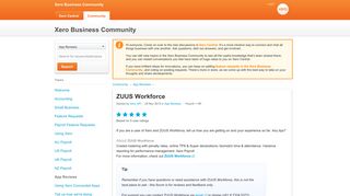 Xero Community - ZUUS Workforce