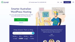 Zuver: Smarter Australian WordPress Hosting | Fast and Secure
