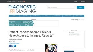 Patient Portals: Should Patients Have Access to Images, Reports ...
