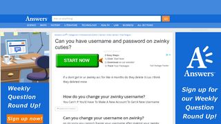 Can you have username and password on zwinky cuties - Answers