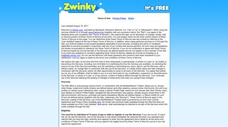 Zwinky Terms Of Use - you