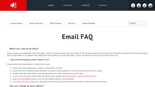 Email FAQ - Zynga - Zynga