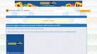 How do I login or create an account in Words with ... - Zynga Support